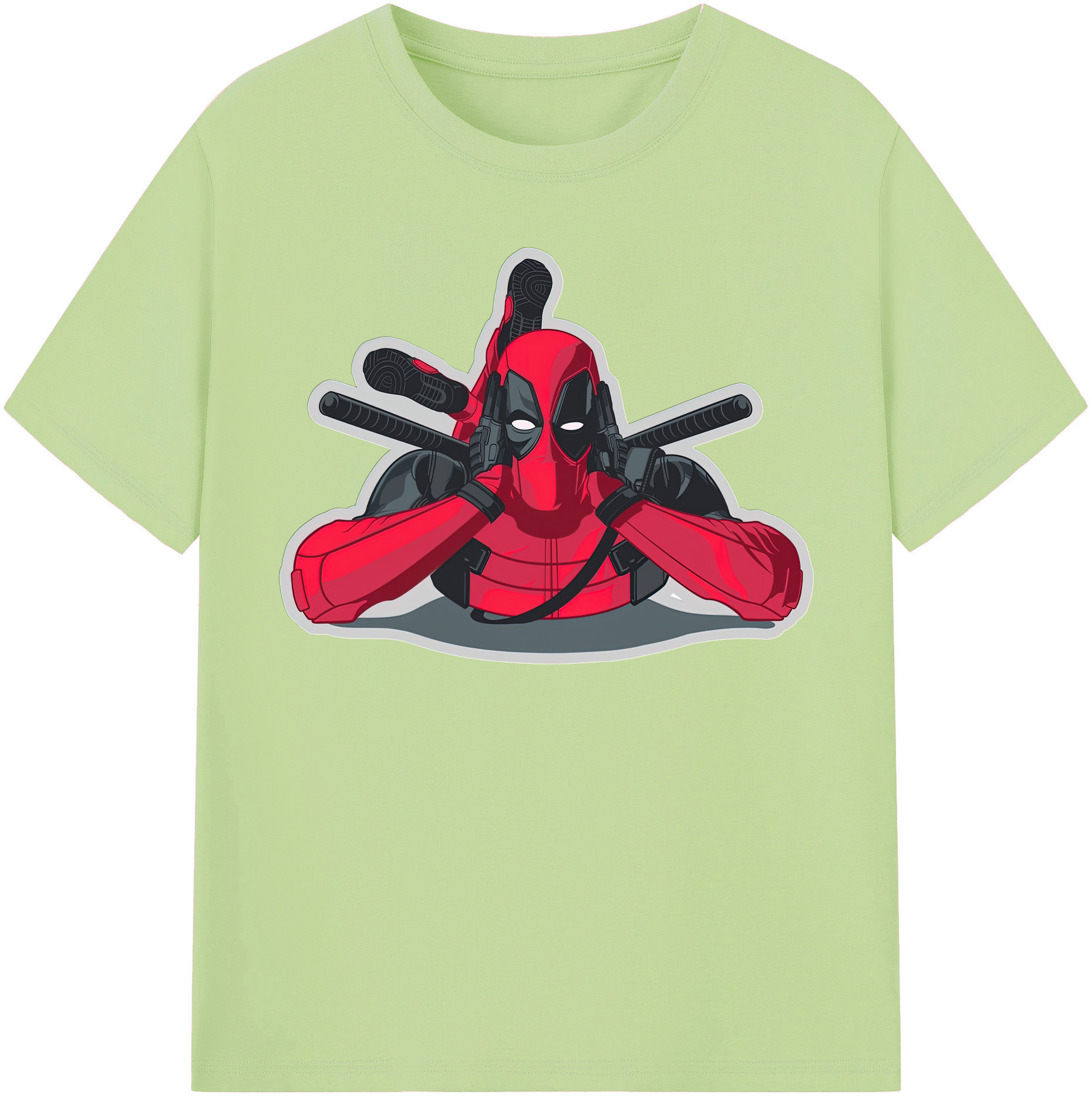 （画像用） Deadpool デッドプール 綿100％半袖Tシャツ（フロントプリント）